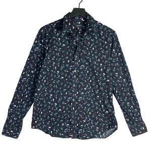 Club Monaco Men's‎ Slim Fit Graphic Print Button-Up Shirt Multicolor M
